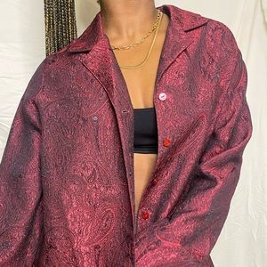 90’s paisley print slouchy button down